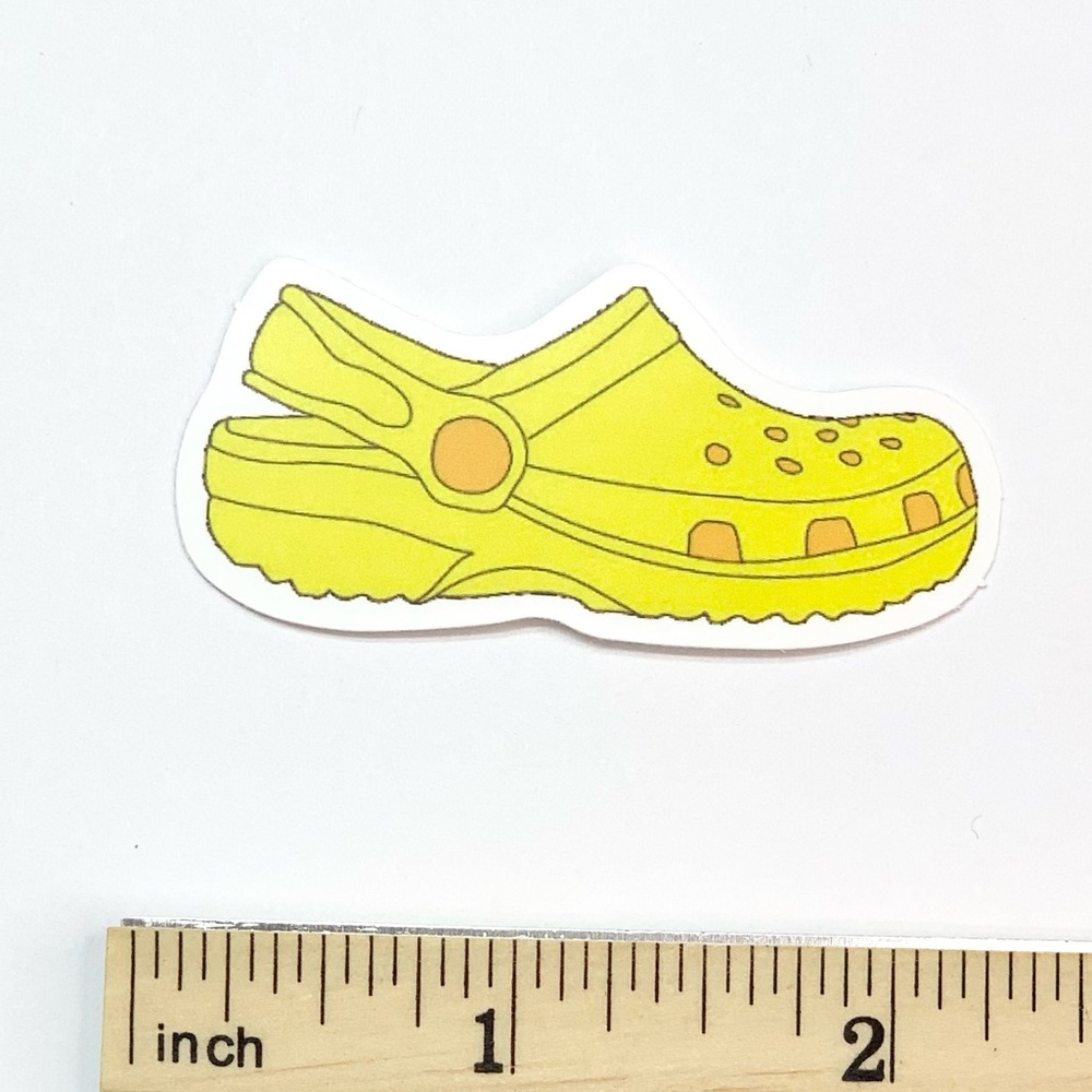 Yellow Crocs Vinyl Sticker - Picture 2 of 2
